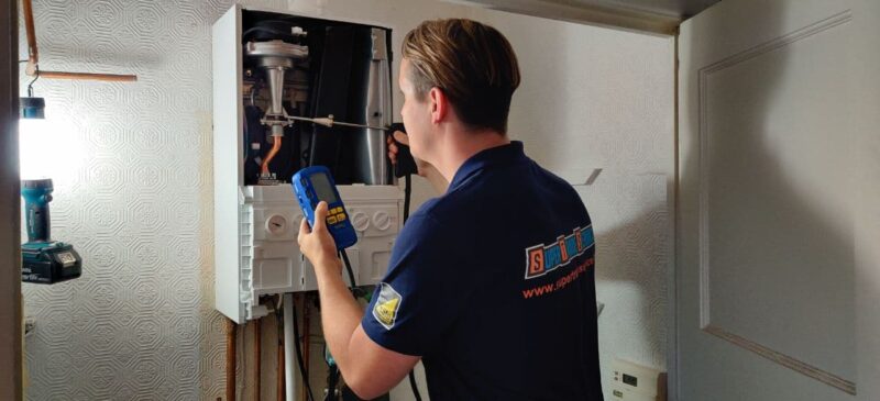 boiler installation gas analyser test
